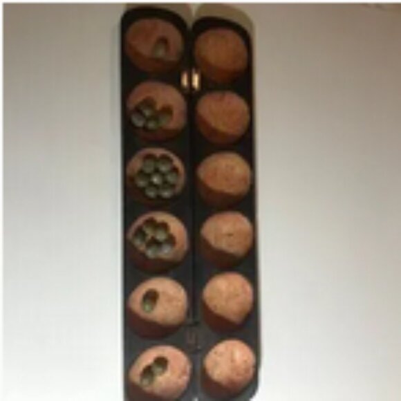 Mancala in Handcrafted Elephant Box – Vintage Wooden Game, Intricate Design - Picture 8 of 13